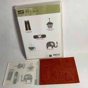 New!! “Patterned Occasions” Retired Stampin’ Up! Rubber stamp Set. 129624